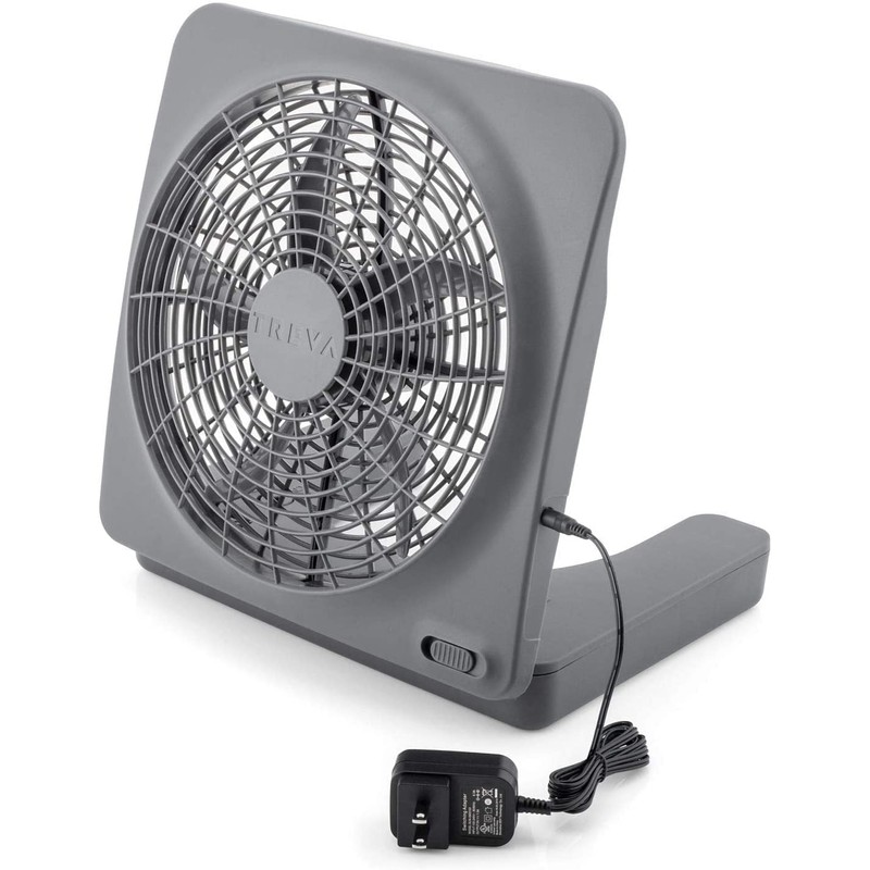 O2COOL Treva 10-Inch Portable Desktop Air Circulation Battery Fan, 2