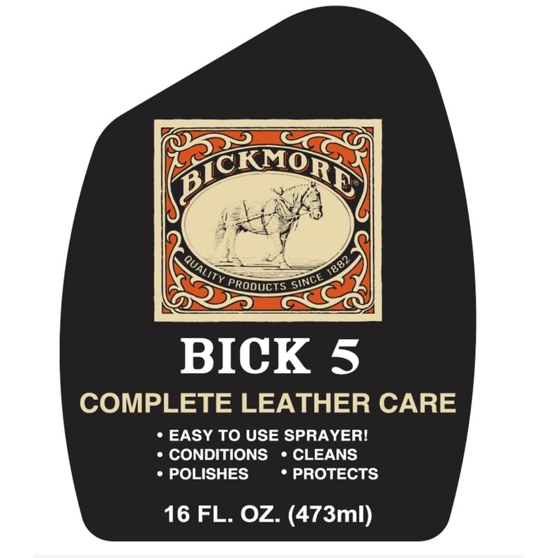 Bick 5 Leather Cleaner Conditioner Spray 16 fl oz, For