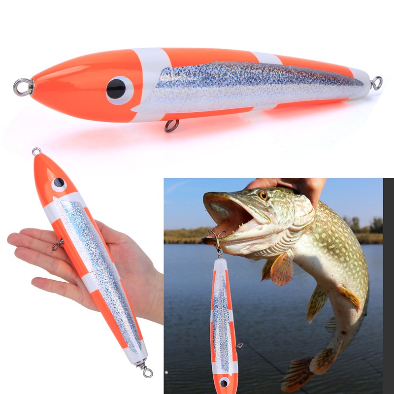 140g Artificial Crank Lure Floating Wooden Tuna Hard Bait Fishing