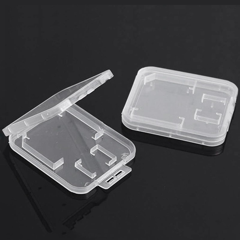 Ryaupy 10 x Transparent Memory Card Cases Storage Box –