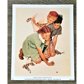 Norman Rockwell  1992  " Marbles Champ  NR0102" 9 x 11"