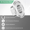 M METERXITY 1-Pack Tri Sanitary 1.5 in Clamp Fittings to