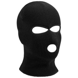 HAGOT 3 Hole Full Face Balaclava, Winter Knitted Balaclava, Ski Face Cover Unisex, Full Face Ski Balaclava for Outdoor Sports
