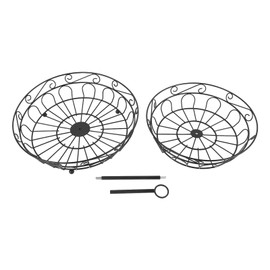 Fruit Basket Black Iron European Style Double Layer Fruit Storage Basket Removable Home Kitchen Snack Storage Holder
