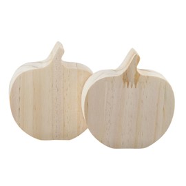 Pumpkin Home Decor Wooden 2 Piece Tabletop Centerpiece Unfinished Wood for DIY Decoration or Craft Supplies
