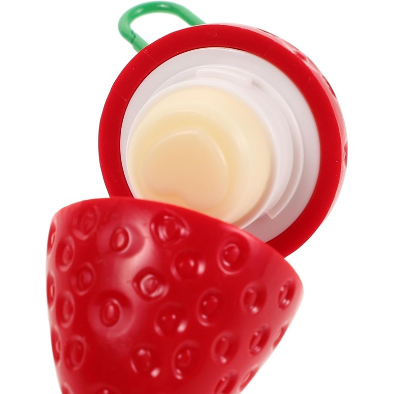 Bálsamo Labial de Fresa Compacto Rojo para Uso Diario y