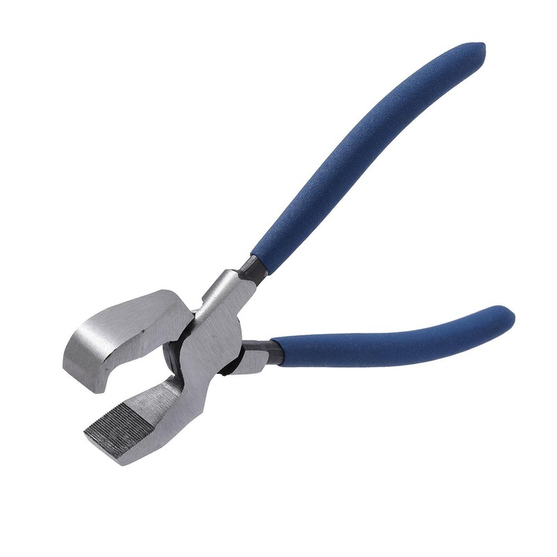 KATSU Glass Breaking Running Pliers 200mm, Heavy Duty Bent Jaw