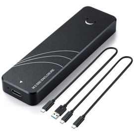 BEYIMEI Caja de estado sólido M.2 NVMe, USB 3.1 Type-C Gen 2 (10 Gbps) a NVME PCI-E / NGFF SATA Caja externa de unidad de estado sólido con clave M / B + M, compatible con UASP para 2230/2242/2260 / 2280 SSD (hasta 2 TB)