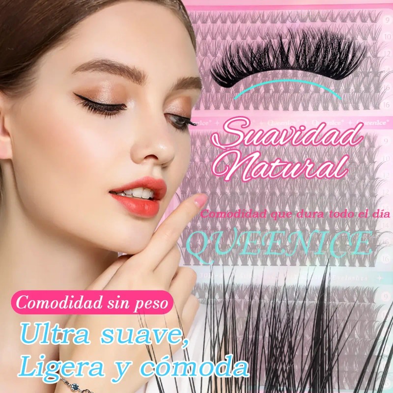 Kit De Extensiones De Pestanas 740pcs C/ Pegamento 30d40d50d