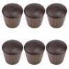 Savagrow 6pcs Wood Cabinet Knobs Cone Shape Walnut Wood Drawer