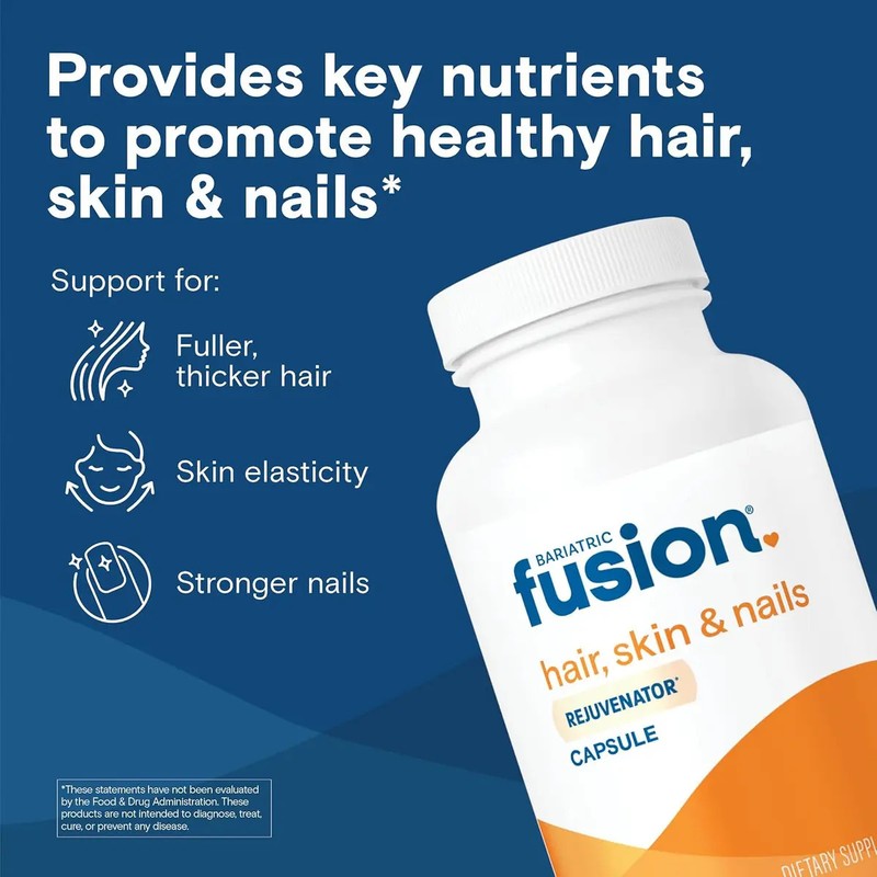Bariatric Fusion Hair, Skin Nails 120 Cápsulas Vitamina Biotina MSM