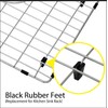 LQS Kitchen Sink Rack Feet 8 Pack, Black Rubber Feet
