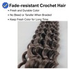 Dark Brown Deep Wave Boho Hair for Braiding Synthetic Brown