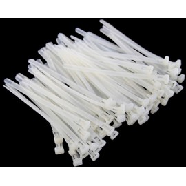 Cable Ties Assortment Set of 100 White / Natural 7.5 x 250 mm – Removable / Reusable / Re-Opening – Cable Tie – Various Sizes to Choose From