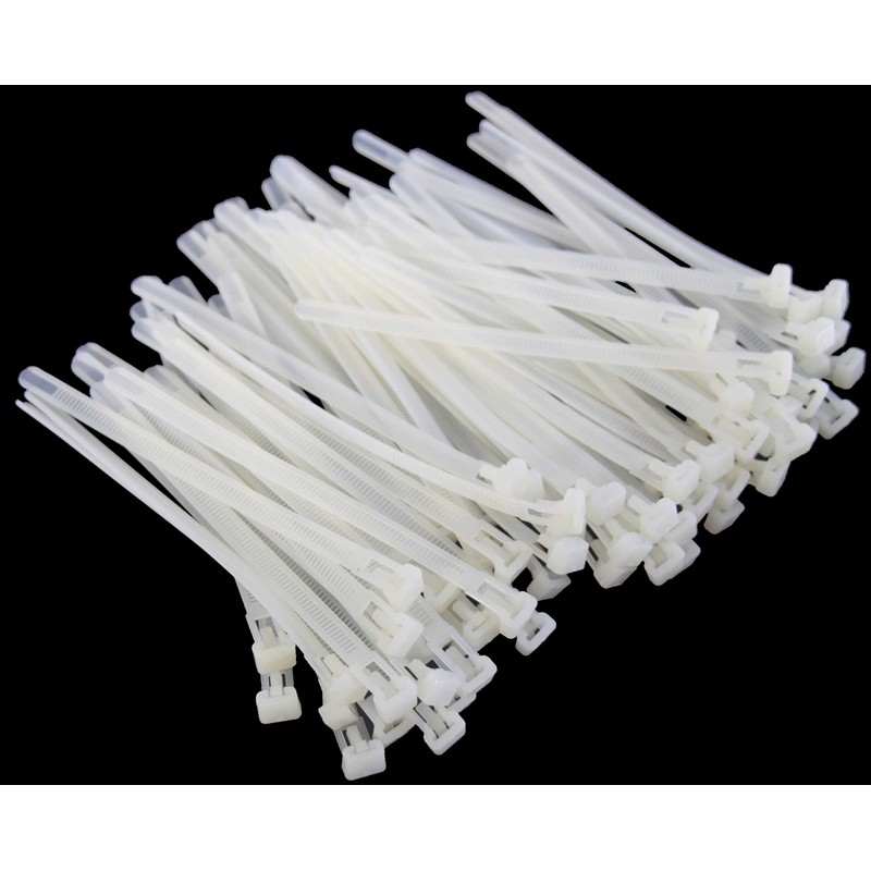 Cable Ties Assortment Set of 100 White / Natural 7.5