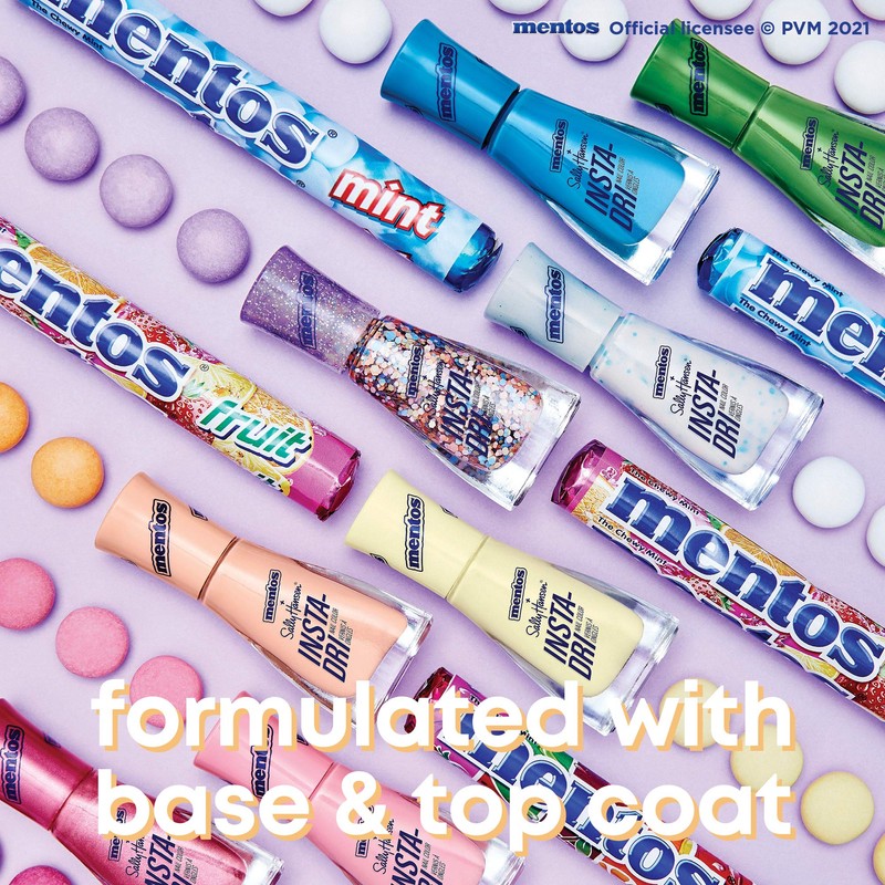 Sally Hansen Insta-Dri x Mentos Nail Polish, Peppermint Dandy, Pack