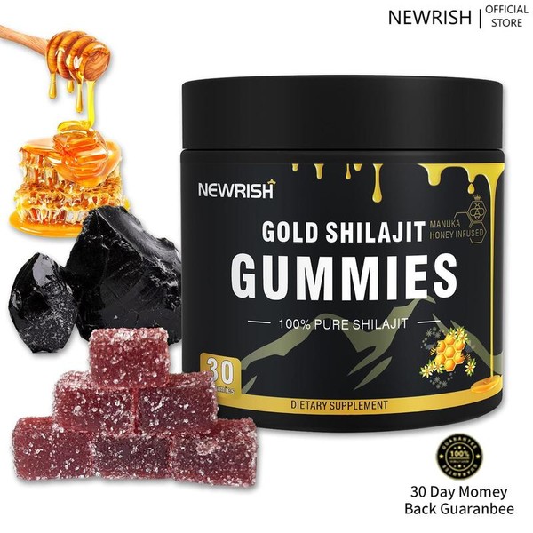 【Newrish】Organic Shilajit Gummies - Boost Energy & Vitality - Manuka