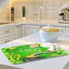 St Patrick's Day Shamrock Rainbow Dish Drying Mat 18x24 inch