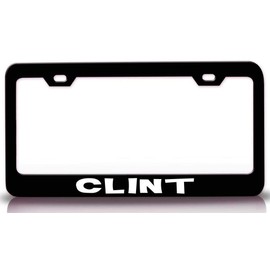 Custom Brother - Clint Male Name Metal Car SUV Truck License Plate Frame Bl j29