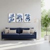 RyounoArt Blue Flower Pictures Navy Blue Hydrangea Wall Art Canvas
