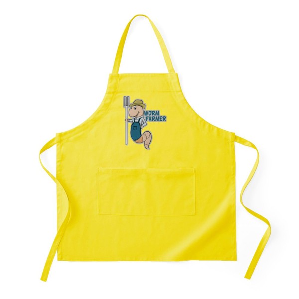 CafePress Worm Farmer Funny Worm Farm Gardener Light Kitchen Apron