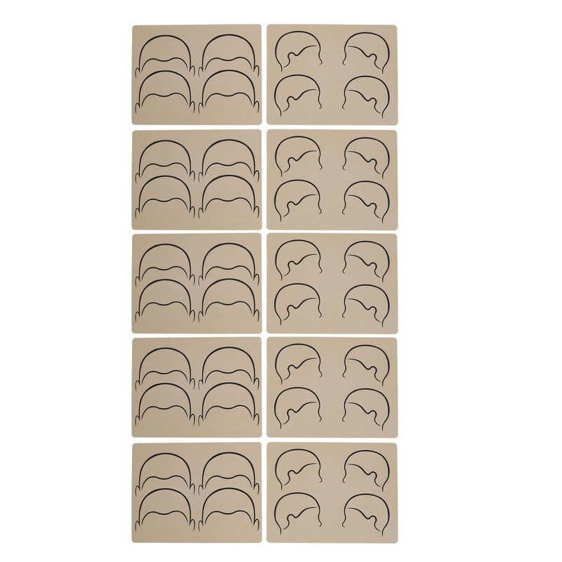 10pcs Tattoo Scalp Practice Skin Front Side Ink Free Rubber
