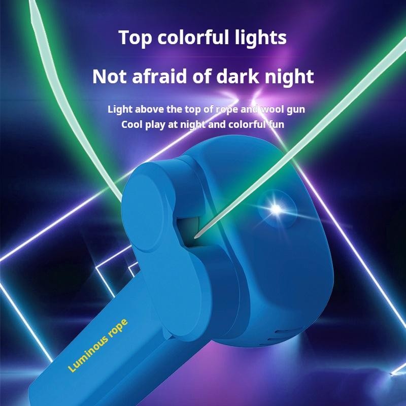 Glow String Shooter Toy with Dual Built-in UV Blacklights, Three