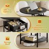 WLIVE 27" Round Lift Top Coffee Table with Storage Shelf