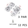 Pack of 6 Flush Mounting Brackets Made of Stainless Steel