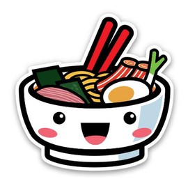 Ramen Noodle Bowl Japanese - 12" Vinyl Sticker Waterproof Decal