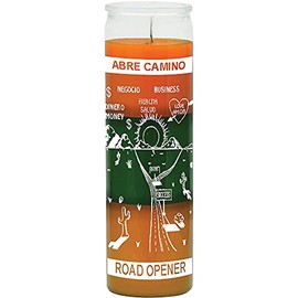 Road Opener Orange/Green/Gold Candle - Silkscreen 3 Color 7 Day