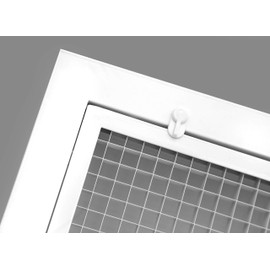 16" x 16" Cube Core Eggcrate Return Air Filter Grille for 1" Filter - Aluminum - White [Outer Dimensions: 18.5" x 18.5]