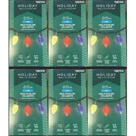 Holiday Living 6 X 25 Count LED Multicolor C9 Lights 12 Ft Light Length 5967832
