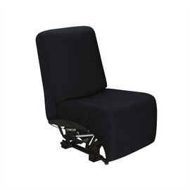 PureFit Additional Seat Cover for Reclining Couch Covers, Super Stretch Recliner Covers for Large Recliner, Reclining Sofa Slipcovers Furniture Protector for Kids Pets with Elastic Bottom, Black