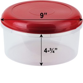 DecorRack Food Storage Container, 5.5 Quarts, BPA Free- Plastic, Food Grade Safe, Heavy Duty Dry Storage Containers, Round Large Food Container Bowl with Airtight Lid (1 Pack)