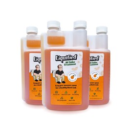 Liquified RV Toilet Treatment Bundle - Black Holding Tank Digester - Odor Eliminator - Orange Scent - Matts RV Reviews (Orange, 32oz, 3 Pack)