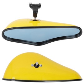 Interior Rearview Mirror Wide Screen Blue Tinted Glass Anti Glare Inside Mirror Universal Fit Yellow