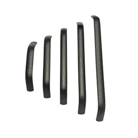 Qrity 2 Units Bow Shaped Cabinet Handles Kitchen Cupboard Drawer Door Bathroom Furniture Pulls, 320mm Hole Centers / 335mm Long, Black