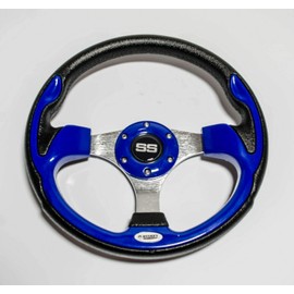 Golf Cart Steering Wheel EZGO TXT/RXV Yamaha G16-G22 Drive Club Car DS / Precedent |Carbon Rivet Spoke | Carbon Fiber Classic | Red Spoke| Classic Cobalt Blue| Silver Rivet| Classic Red| Woodgrai