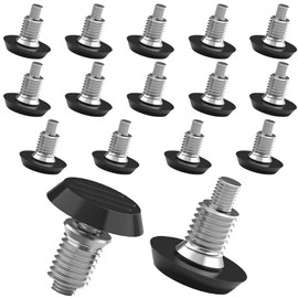 DISTINGUID 1/4" Thread Furniture/Table/Chair Feet Levelers Screw On,16 Pcs/Package Adjustable Wood Furniture Leg Levelers with 1/4-20 Threaded Inserts
