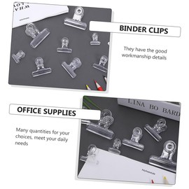 STOBOK 10pcs Binder Clips Plastic Paper Clamps Office Supplies for School and Home for Organizing Notes Bills and Schedules Premium Quality and Safe Material