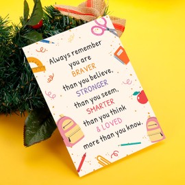 First Day of School Card Gifts for Daughter Son from Mom Dad Back to School Gifts for Students Daughter Son Birthday Card Gifts Back to School Preschool Supplies for Granddaughter Kindergarten Preschool Card