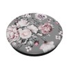 PopSocket PopGrip: Pink Purple Flowers Grey Leaves with Interchangeable