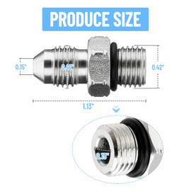 Racewill 10 Pack Hydraulic Hose Adapter Fittings: 1/4" JIC 37° Male x #4 SAE/ORB Male, Straight Tube Fitting Kits with Protection Cover