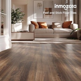 Peel and Stick Floor Tile Vinyl Plank Flooring Sample Set of 5 Packs, INMOZATA Self Adhesive Waterproof Vinyl Flooring Wood Grain Look Floor Tile for Bedroom, Living Room, Kitchen, RV (Sample)