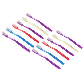 EXCEART Cepillo de Dientes Manual de 12 Piezas, Cerdas Duras, Portátil, para Limpieza de Manchas de Dientes Adultos