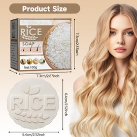 Festes Shampoo mit Gelée Royale, Shampoo Seife, Hair Regrowth Shampoo Soap Reis, Haarwuchs Shampoo Bar, Shampoo Gegen Haarausfall, Anti Haar kräuseln,Anti Schuppen & Anti Juckreiz, 100g