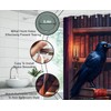 ZKJSMGS Gothic Halloween Shower Curtain,Crow Skull Bookshelf Library Spooky Witchy
