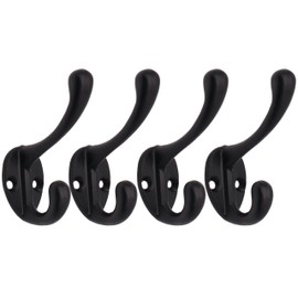 EAI Hat Coat & Robe Hook - Matt Black - Pack of 4