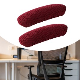 Yajuyi 1 Pair Office Chair Armrest Covers Desk Chair Arm Pad Covers Gaming Chair Removable Stretchable Armchair Arm Rest Covers, Red